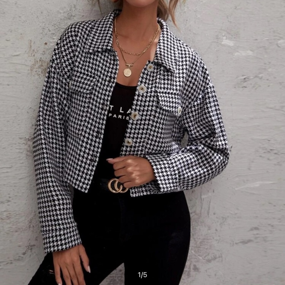 Flap Pocket Jacket | Large | B&W